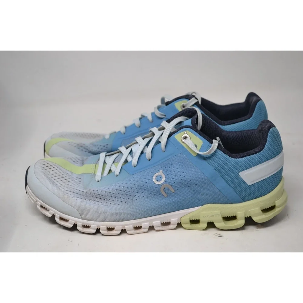 On Running Cloudflow Womens 9.5 Shoes Niagara Meadow Lace Up Athletic‎ Sneakers